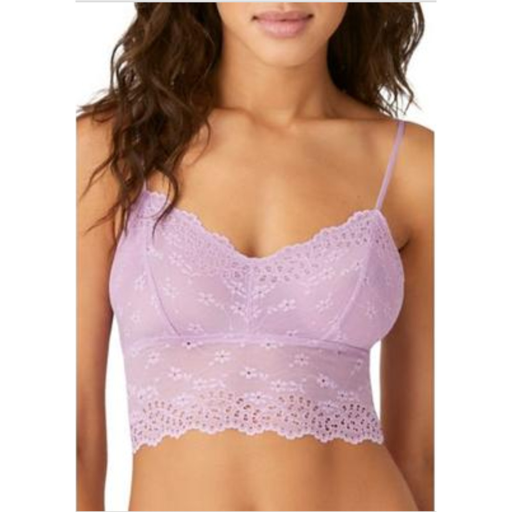B.tempt'd by Wacoal Women Inspired Eyelet Longline Bralette Lavender Size S